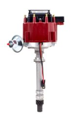 Proform GM Licensed Distributors 141-683 Distributor, HEI, Vacuum, Mechanical Advance, Coil, Steel Gear, Red Cap, Licensed, Chevy, V-8, Each thumbnail 2