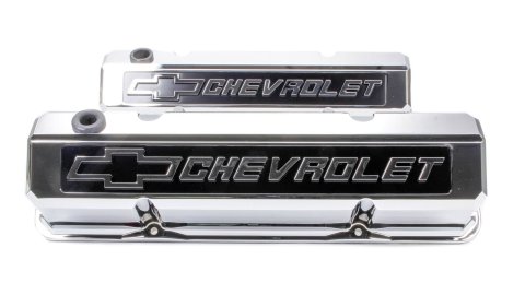 Proform GM Licensed Slant Edge Valve Covers 141-922 Covers, Cast Aluminum, Chrome, Tall, Chevrolet, Bowtie Emblem, Chevy, Small Block, Pair thumbnail 3