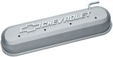Proform Slant Edge Diecast Aluminum Valve Covers 141-263 Cover, Cast Aluminum, Gray Crinkle, Chevrolet Logo, Chevy, Small Block, LS, Pair thumbnail 3