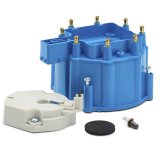 Proform Distributor Cap and Rotor Kits 66947BC Rotor, Blue, Male/HEI, Brass Terminals, Clamp-Down, GM, V8, Kit thumbnail 3