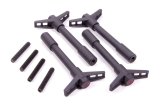 Proform Valve Cover Fasteners for Chevrolet 141-756 Wing Nuts, Black Crinkle, Bowtie Emblem On Top, 1/4 in.-20, 4.25 in. Long, Set of 4 thumbnail 2