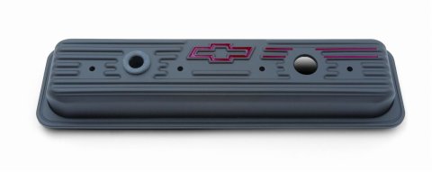 Proform Stamped Steel Chevrolet Valve Covers 141-907 Cover, Cover, Bowtie Emblem, Center Hold-Down, Black