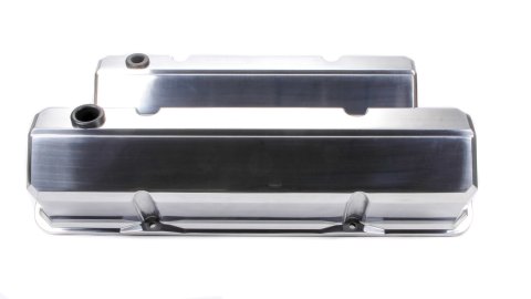 Proform Slant Edge Diecast Aluminum Valve Covers 141-926 Covers, Aluminum, Polished, Tall, Chevy, Small Block, Pair thumbnail 1