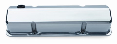 Proform Slant Edge Diecast Aluminum Valve Covers 141-926 Covers, Aluminum, Polished, Tall, Chevy, Small Block, Pair thumbnail 2