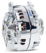 Proform Alternators 440-472 Alternator, Chrysler Square Back, Chrome, 110 amps, Internal Regulator, Blue Mopar Emblem, Chrysler, Dodge, Plymouth, Each thumbnail 6