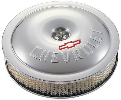Proform Super-Light Aluminum Air Cleaners 141-693 Filter Assembly, Aluminum, Round, Gray Anodized, Bowtie Emblem, 14 in.Diameter, 3 in.Tall, Each