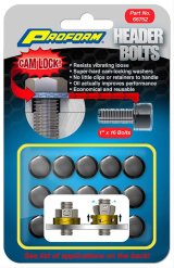 Proform Self-Locking Wedge Header Bolts 66751 Bolts, Locking, Hex Head, Steel, Black Oxide, 3/8-16 in. Thread, 0.750 in. UHL, Chevy, Set of 12 thumbnail 5