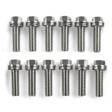 Proform Self-Locking Wedge Header Bolts 66754 Bolts, Hex Head, Steel, Nickel Plated, 8mm x 1.25, Chevy, 5.7, 6.0L, LS1, LS6, Set of 12 thumbnail 1