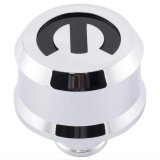Proform Slant Edge Aluminum Breather Caps 440-442 Breather, Push-in, Aluminum, Polished, Mopar Logo, Each thumbnail 1