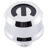 Proform Slant Edge Aluminum Breather Caps 440-442 Breather, Push-in, Aluminum, Polished, Mopar Logo, Each thumbnail 2