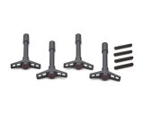 Proform Valve Cover Fasteners for Chevrolet 141-886 Wing Bolts, Shark Gray, Red Bowtie Logo, 1/4 in.-20 Thread, 4.125 in. Long, Set of 4 thumbnail 1
