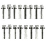 Proform Self-Locking Wedge Header Bolts 66825 Fasteners, Bolts, Hex Head, Steel, Nickel Plated, 3/8 in.-16 Thread Size, 1.000 in. Underhead Length, Set of 16 thumbnail 1