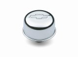 Proform Air Breather Caps for Chevrolet 141-616 Valve Cover Breather, Push-In, Round, Steel, Chrome, Bowtie Emblem, Each thumbnail 1
