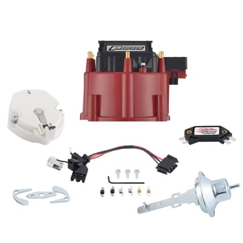 Proform Distributor Cap and Rotor Kits 66949RC Rotor, Red, Male, HEI, Brass Terminals, Buick, Cadillac, Chevy, GMC, Oldsmobile, Pontiac, V6, Kit