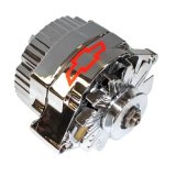 Proform Alternators 141-658 Alternator, Chrome, Red Chevy Bowtie Emblem, Internal Regulator, V-Belt Pulley, 60 Amp, GM, Each thumbnail 2