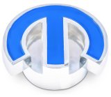 Proform Air Cleaner Wing Nuts 440-337 Nut, Chrome, Deluxe Blue Mopar Omega Logo, Each thumbnail 1