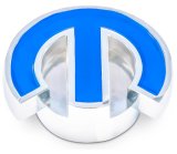 Proform Air Cleaner Wing Nuts 440-337 Nut, Chrome, Deluxe Blue Mopar Omega Logo, Each thumbnail 2