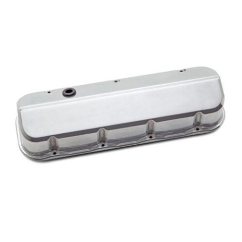 Proform Slant Edge Diecast Aluminum Valve Covers 141-874 Covers, Edge, Tall, Perimeter Bolt Mounting, Aluminum, Polished, Chevrolet, Big Block, Pair