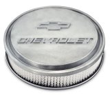 Proform GM Licensed Chevrolet Slant-Edge Air Cleaners 141-837 Cleaner, Slant-Edge, Round, Dropped Base, Natural, Logo Top, 14 in. Diameter, 3 in. Filter Height, Each thumbnail 3