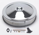 Proform GM Licensed Chevrolet Air Cleaner Kits 141-307 Filter Assembly, 14 in. Diameter, Round, Steel, Chrome, Chevy Logo, 3 in. Filter Height, Each thumbnail 1