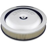 Proform GM Licensed Chevrolet Air Cleaner Kits 141-307 Filter Assembly, 14 in. Diameter, Round, Steel, Chrome, Chevy Logo, 3 in. Filter Height, Each thumbnail 2