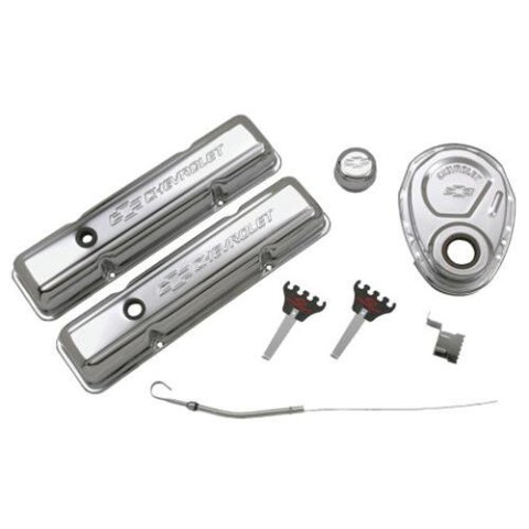 Proform GM Licensed Chevy Engine Dress Up Kits 141-001 Dress-Up Kit, Steel, Chrome, Chevy, Small Block, Kit