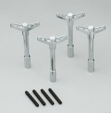 Proform Valve Cover Fasteners for Chevrolet 141-600 Wing Bolts, Chrome, Bowtie, 1/4 in.-20, 4.25 in. Long, Set of 4 thumbnail 2