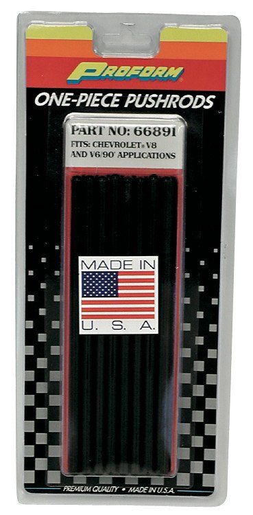 Proform Pushrods 66892C Pushrods, Chromoly, 5/16 in. Diameter, Stock Length +.100 in., Chevy, Small Block, Set of 16 thumbnail 2