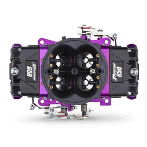 Proform Black Race Series 650 CFM 4-Barrel Carburetor 67301 Carburetor, Series, cfm, 4-Barrel, Dual Inlet, Black/Purple, Each thumbnail 2