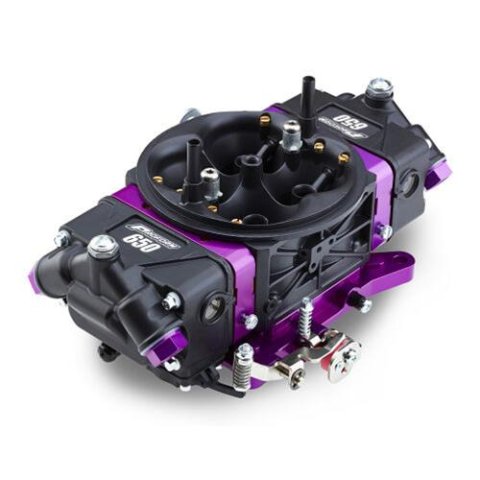 Proform Black Race Series 650 CFM 4-Barrel Carburetor 67301 Carburetor, Series, cfm, 4-Barrel, Dual Inlet, Black/Purple, Each thumbnail 4