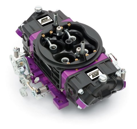 Proform Black Race Series 650 CFM 4-Barrel Carburetor 67301 Carburetor, Series, cfm, 4-Barrel, Dual Inlet, Black/Purple, Each thumbnail 5