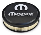 Proform Mopar Licensed Slant-Edge Air Cleaners 440-830 Cleaner, Slant-Edge, Aluminum Top, Black Crinkle, Raised White Logo, 14.00 in. Diameter, Dropped 1.00 in., Each thumbnail 1
