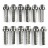 Proform Self-Locking Wedge Header Bolts 66824 Fasteners, Bolts, Hex Head, Steel, Nickel Plated, 3/8 in.-16 Thread Size, 1.000 in. Underhead Length, Set of 12 thumbnail 1