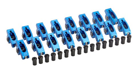Proform Super-Street Roller Rocker Arms 66914C Arms, Stud Mount, Self-Aligning, Full Roller, Aluminum, 1.5 Ratio, Fits 3/8 in. Stud, Chevy, Small Block thumbnail 4