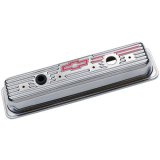 Proform Stamped Steel Chevrolet Valve Covers 141-107 Covers, Stock Height, Steel, Chrome, Bowtie Emblem, Centerbolt, Chevy, Small Block, Pair thumbnail 1