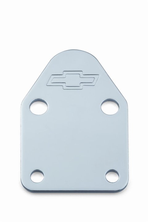 Proform Fuel Pump Block-Off Plates for Chevrolet 141-210 Plate, Steel, Chrome Plated, Chevy, Small Block, Each