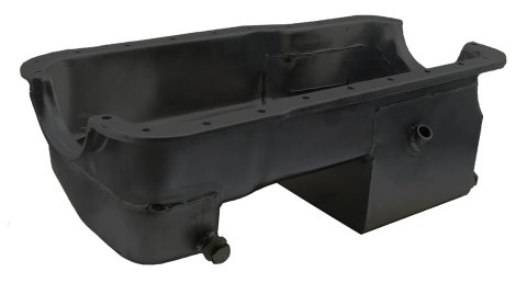 Proform 7-Quart Ford Small Block Oil Pans 68053 Pan, Wet, Dual Sump, 7.0 qts., Steel, Black Painted, Driver Side Dipstick Location, Ford, 351W, Each thumbnail 1