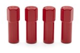 Proform Valve Cover Mini Nuts 141-602 Fasteners, Nuts, Stud Style, Hex Head, Steel, Red, Chevy Bowtie, 1/4 in.-20 Thread Size, 1.500 in. Thread Length, Set of 4 thumbnail 2