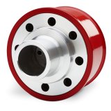 Proform Slant Edge Aluminum Breather Caps 141-863 Valve Cover Breather, Edge, Push-In, 1.220 in. Hole Size, Round, Aluminum, Red, Gloss, Bowtie Emblem, 2.500 in. Diameter, Each thumbnail 1
