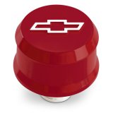 Proform Slant Edge Aluminum Breather Caps 141-863 Valve Cover Breather, Edge, Push-In, 1.220 in. Hole Size, Round, Aluminum, Red, Gloss, Bowtie Emblem, 2.500 in. Diameter, Each thumbnail 2