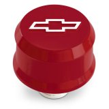Proform Slant Edge Aluminum Breather Caps 141-863 Valve Cover Breather, Edge, Push-In, 1.220 in. Hole Size, Round, Aluminum, Red, Gloss, Bowtie Emblem, 2.500 in. Diameter, Each thumbnail 3