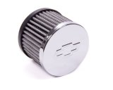 Proform Air Breather Caps for Chevrolet 141-622 Valve Cover Breather, Push-In, Round, Steel, Chrome, Bowtie Emblem, Each thumbnail 3