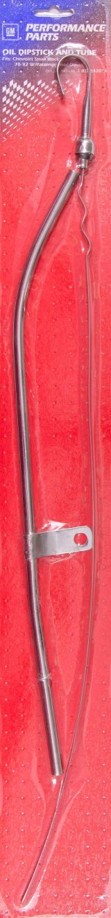 Proform Chrome Engine Oil Dipstick Kits 141-551 with Tube, Engine, Steel, Chrome, Classic Hook Handle, Passenger Side, GM/Chevy, Small Block, Each thumbnail 2