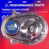 Proform Chevy Bowtie Timing Chain Covers 141-216 Cover, 1-Piece, Steel, Chrome Plated, Chevrolet and Emblems, Chevy, Big Block, Each thumbnail 3