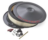 Proform GM Licensed Chevrolet Air Cleaner Kits 141-882 Filter Assembly, 14 in. Diameter, Round, Steel, Shark Gray, Chevy Logo, 3 in. Filter Height, Each thumbnail 2