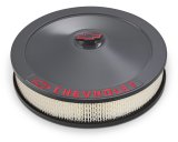 Proform GM Licensed Chevrolet Air Cleaner Kits 141-882 Filter Assembly, 14 in. Diameter, Round, Steel, Shark Gray, Chevy Logo, 3 in. Filter Height, Each thumbnail 3