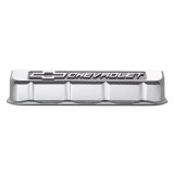 Proform GM Licensed Slant Edge Valve Covers 141-879 Covers, Covers, Tall, Perimeter Bolt Mounting, Aluminum, Chrome Powdercoat, Chevrolet Logo, Chevy, Big Block, Pair thumbnail 3