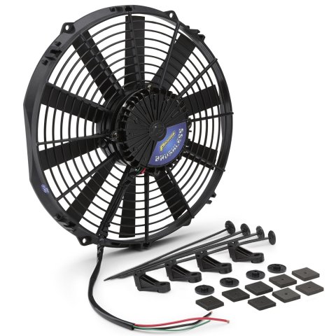 12 Inch 2,100 CFM Proform Brushless Electric Fan 67034 Fans, Fans, Single, Puller, cfm Maximum, Plastic, Black, 15.00 amps, 12.00 in. Diameter, Each thumbnail 1