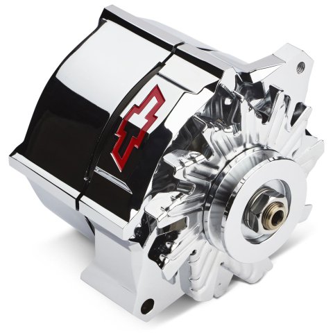 Proform Slant Edge Alternators 141-155 and Generators, Alternator, GM 10SI Case, Chrome Finish, 12V, 100 amp, 1-wire Hook-up, V-Belt, GM, Small Block, Big Block, Each