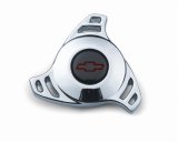 Proform Air Cleaner Wing Nuts 141-323 Filter Assembly Nut, Aluminum, Chrome, Red, Black, Chevrolet Bowtie Emblem, 1/4-20 in. Thread, Each thumbnail 1
